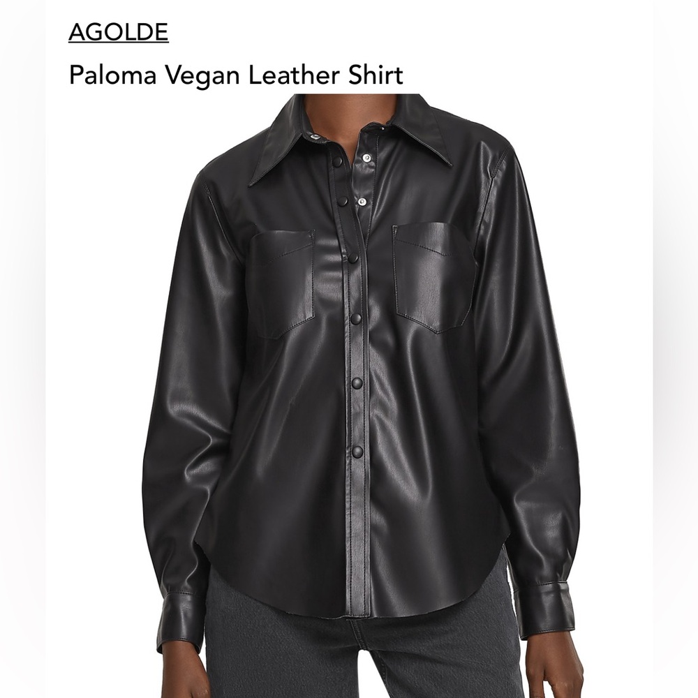 NWOT Agolde Paloma Leather Shirt/Jacket